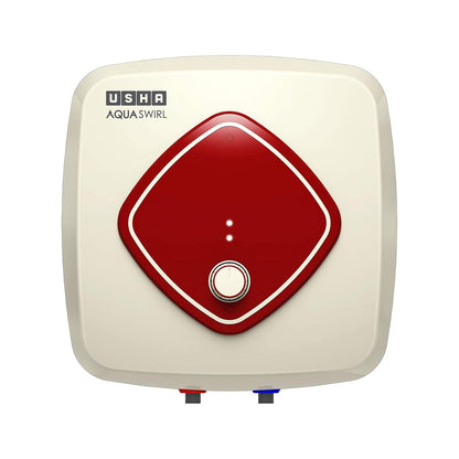 Usha Aqua Swirl 25 Litre 5 Star Storage Water Heater With Copper Heating Element (Ivory Wine), Wall Mounting