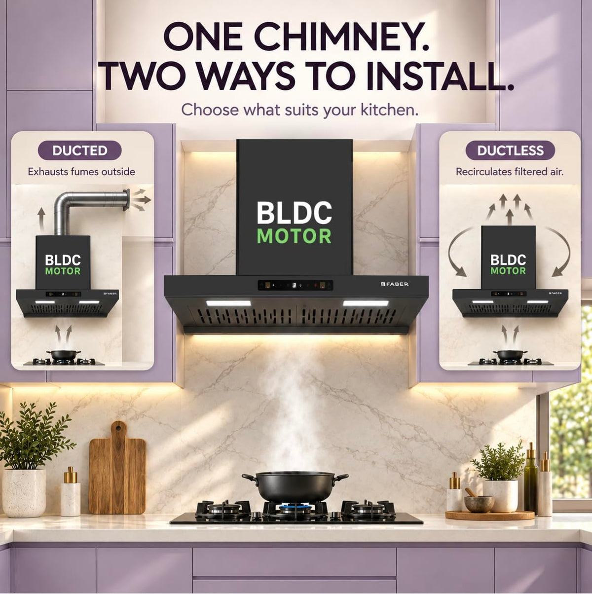 Faber Atom 90cm 1500m³/hr BLDC Autoclean Filterless T-Shape Chimney|Built In Oil Collector|Touch & Gesture Control|8Yr M