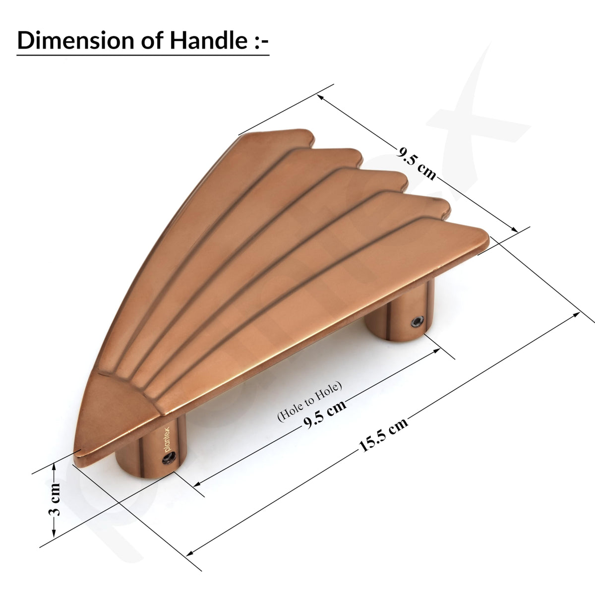 Plantex Door Handle/6 Inch Main Door Handle/Handle for Wooden Door/Pull-Push Door Handle/Door Accessories (Pack of 1, Rose Gold)-3