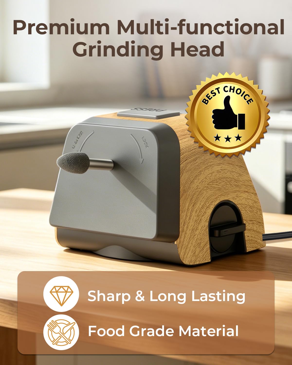 Wise Electric Coconut Scraper Machine with Vortex Blade, Dual Mode Switch, Anti-Skid Base, High Torque Motor for Fast Coconut Grating, Ideal for Kitchen, Home & Commercial Use