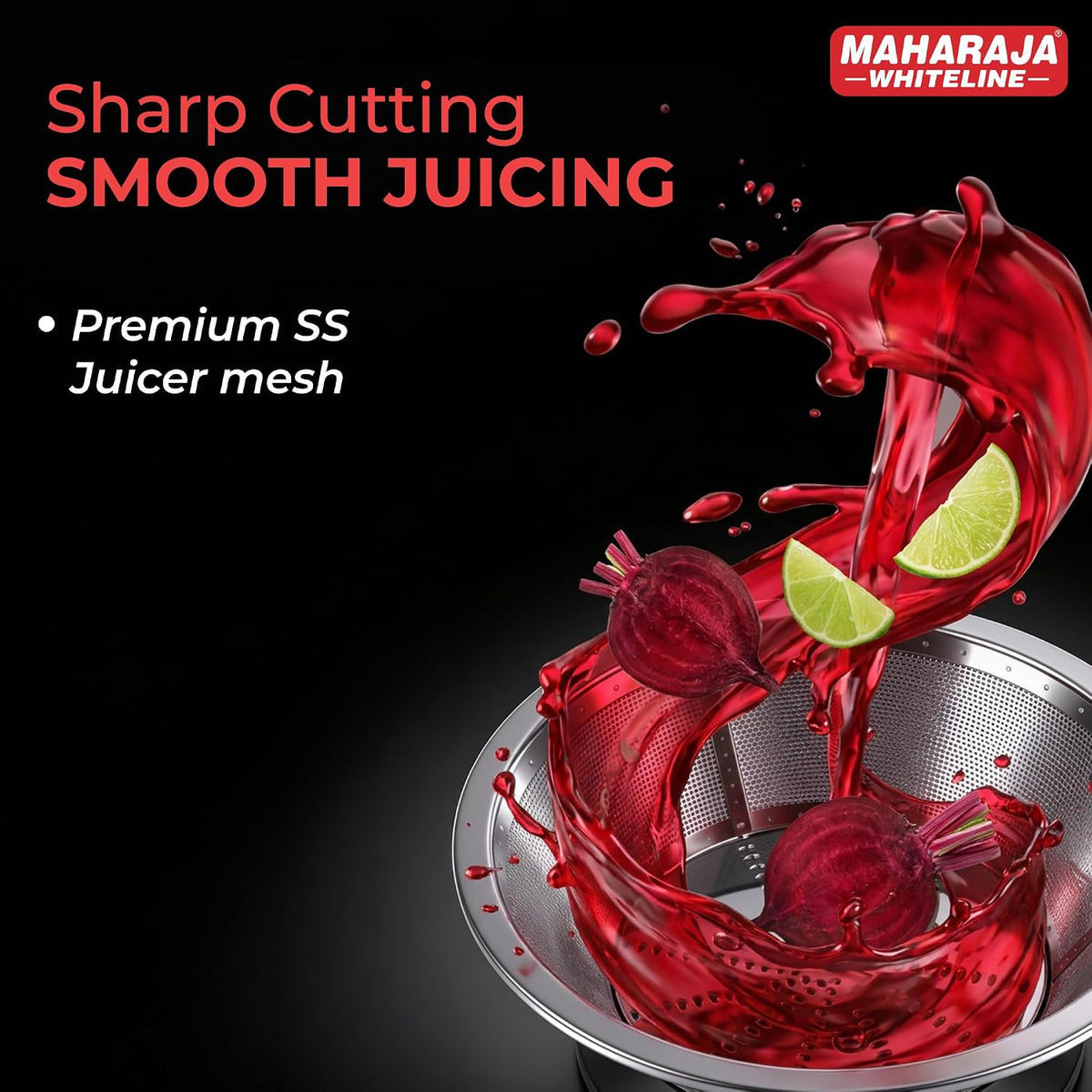 Maharaja Whiteline Odacio Desire Juicer Mixer grinder 550 Watt,smooth juicing, 3 jars, 5years warranty