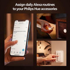 Philips Hue Smart Button for Hue Smart Lights, Smart Light Control 553719, (Hue Hub required)