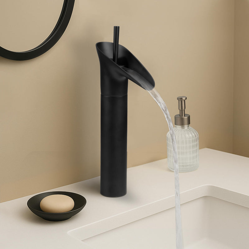 Plantex Pure Brass Pillar Tap/Wash Basin Mixer Tap Hot and Cold/Single Lever Water Tap/Pillar Cock for Basin-(8307-Black)-1