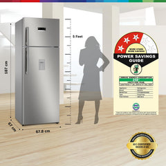 BOSCH Max Convert 368L, 3-Star, Inverter Frost Free Double Door Refrigerator With Water Dispenser (CTC39S03DI, 6-in-1 Convertible, VitaFresh Technology, 2 Cooling System, Shiny Silver)
