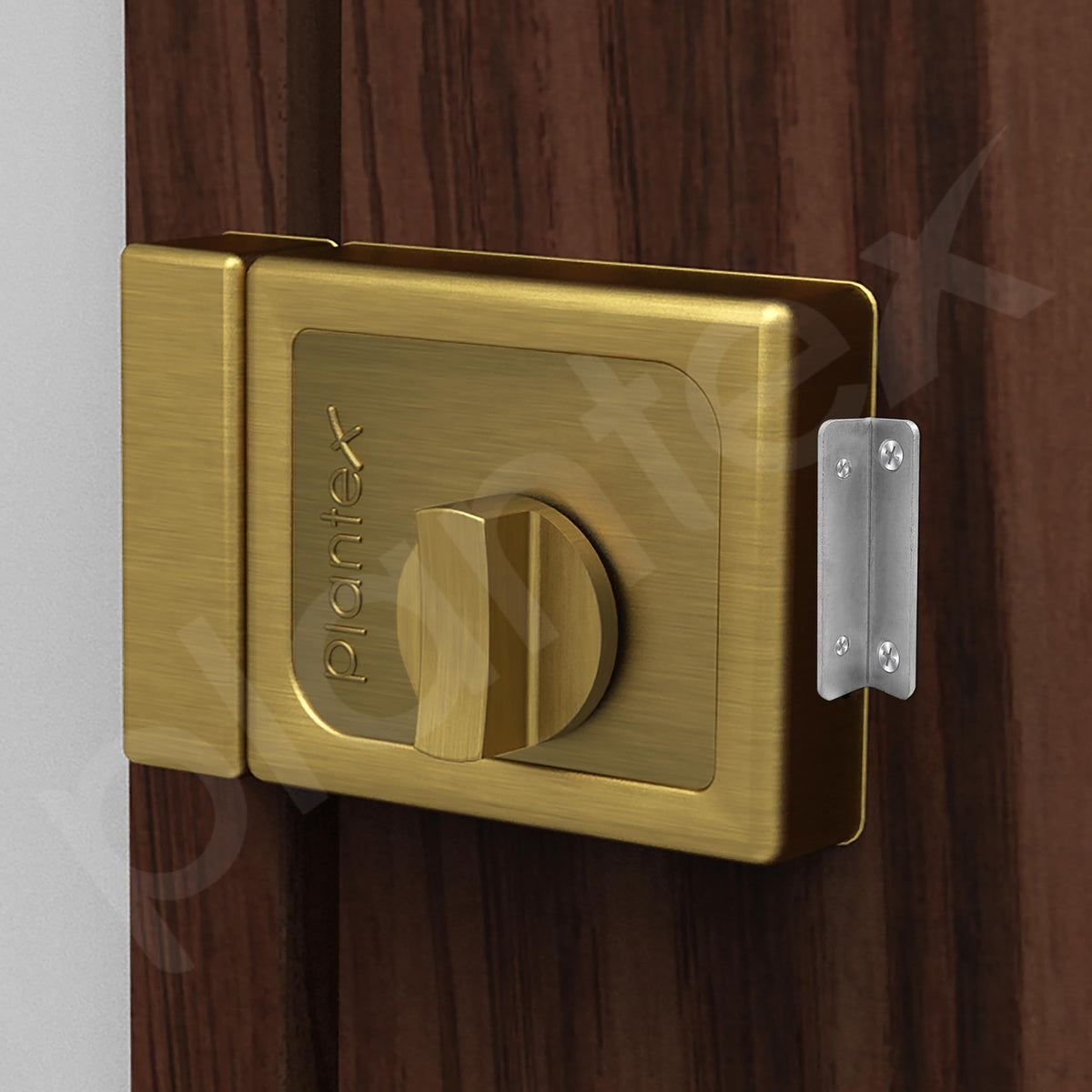 Plantex Heavy Duty Tri Bolt Keypad Lock with Key & Knob for Main Door/Suitable on Single Door for Home/Office/Hotel - Pack of 1 (Brass Antique)-6