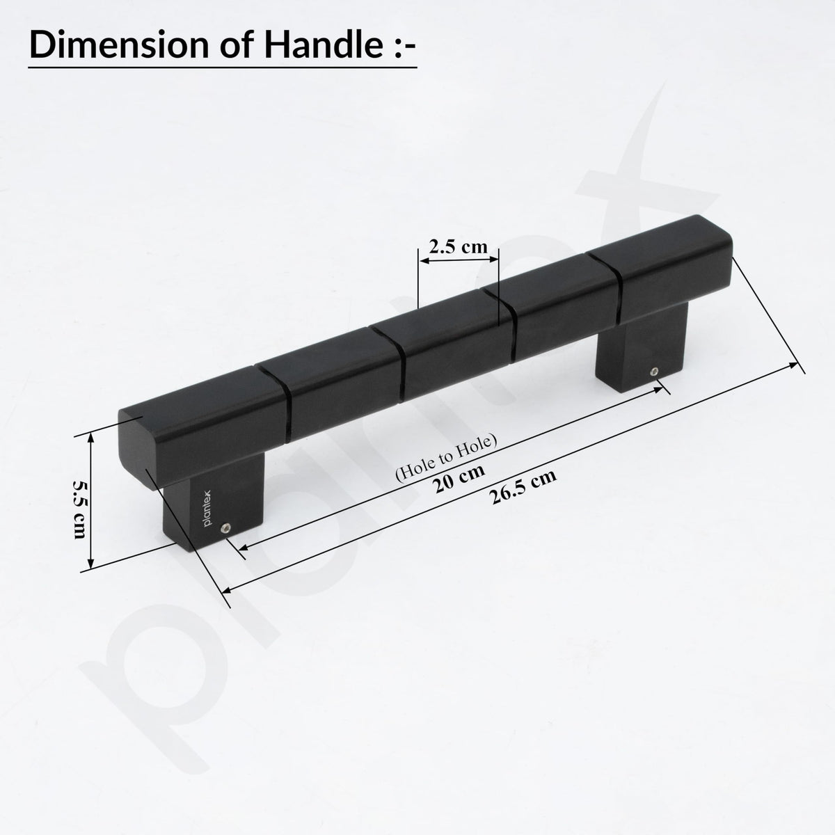 Plantex Mighty Aluminium 11 Inch Main Door Handle/Pull-Push Handle for Glass Door/3 Years Warranty - Pack of 1 (Black)-2