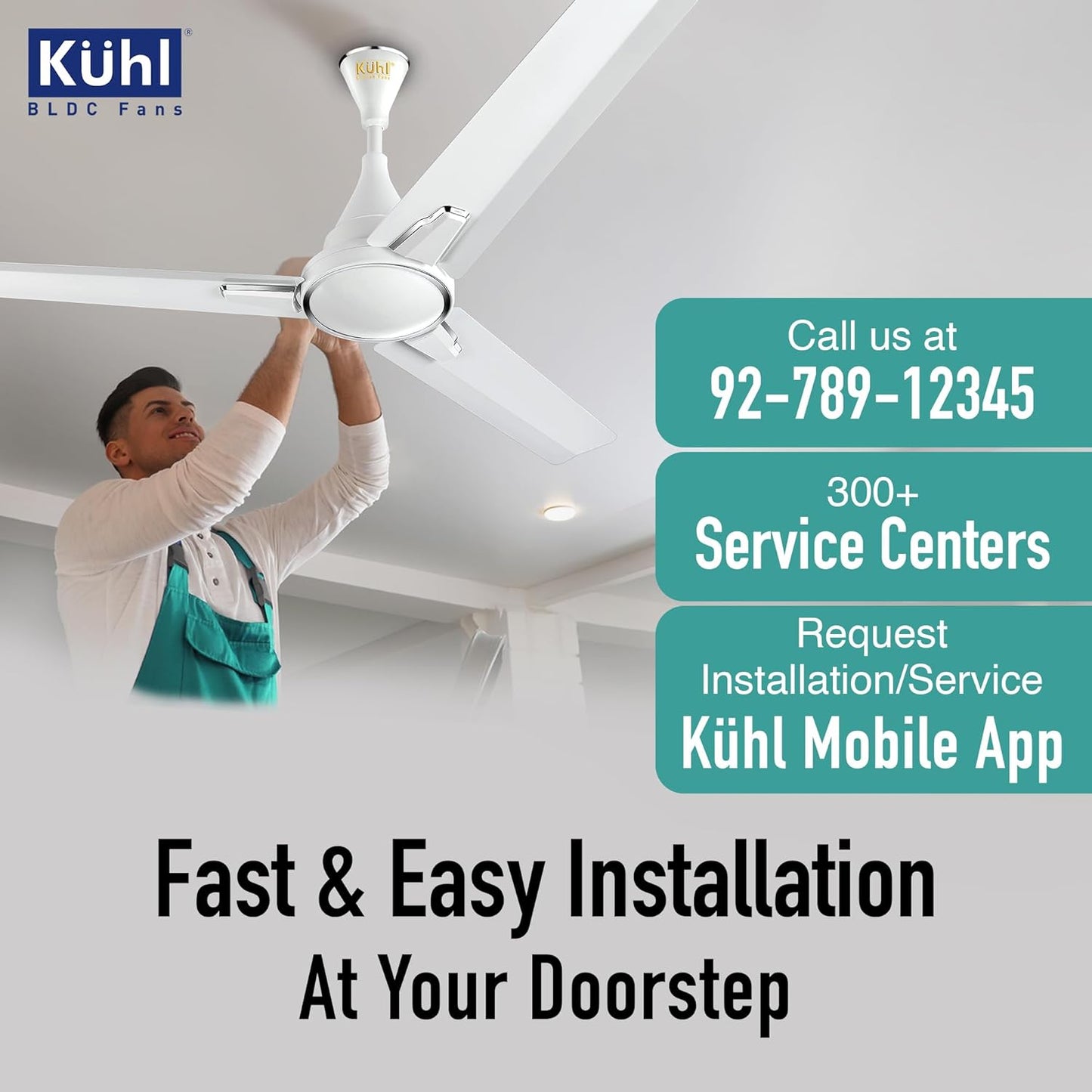 KUHL Prima A1 1200mm Decorative Power Saving BLDC Ceiling Fan with Remote | 29W | Saves upto 65% Electricity | 5 Star | High Air Flow | Stylish Design | White
