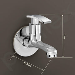 Plantex Bib Cock Water Tap for Bathroom with Brass Spindle and Water Saving Nozzle/Kitchen and Bathroom Accessories - Pack of 2 (Long Body-Chrome)-3