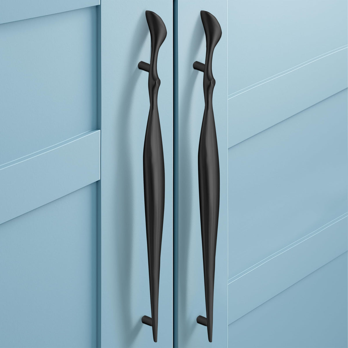 Plantex Cabinet Handle/Kitchen Cabinet Door Handle/Wardrobe/288 mm Cupboard Handle/Door Pull-Push Handle for Home/Office - Pack of 2 (Black) (Model APS-DTC-9136)-1