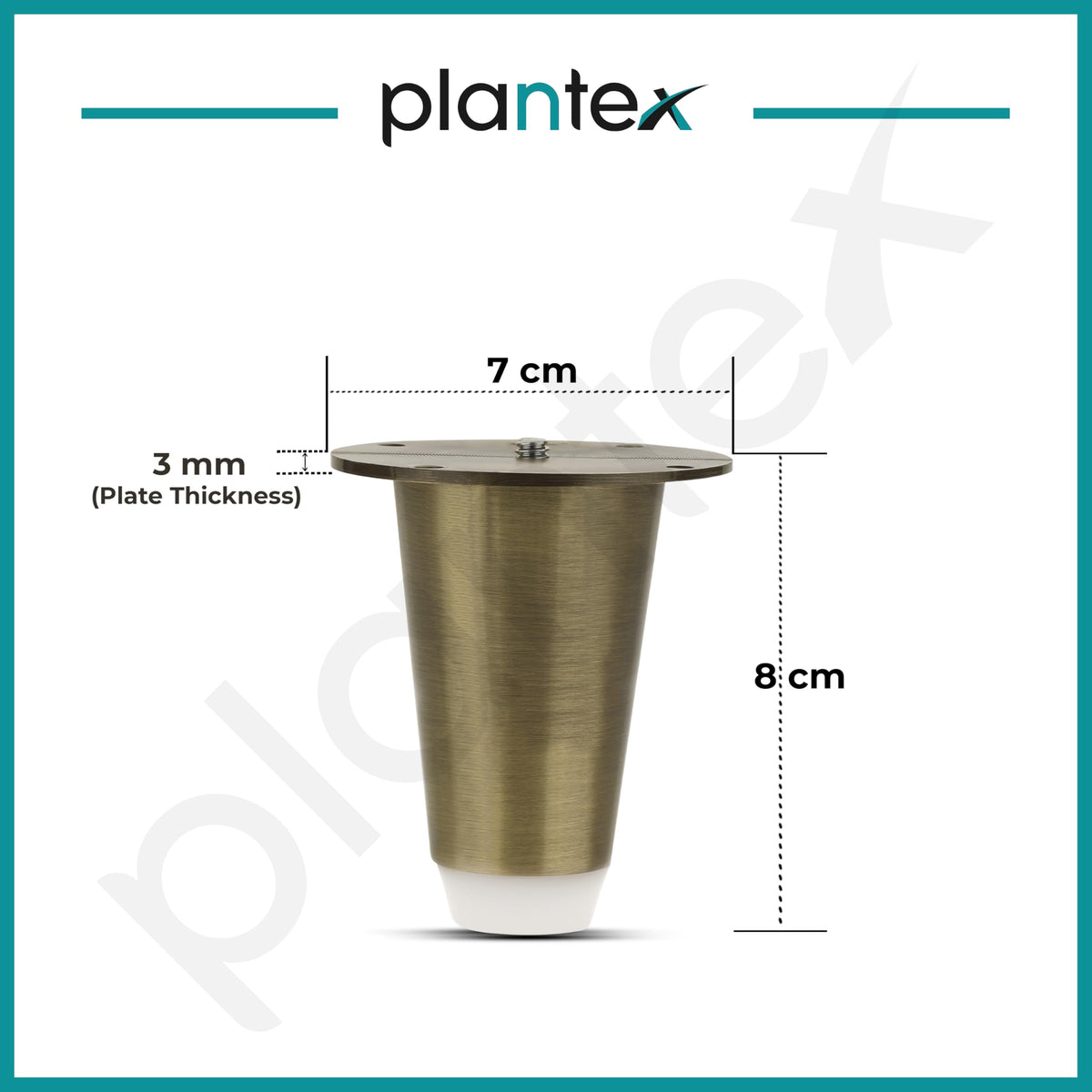 Plantex Heavy Duty Stainless Steel 3 inch Sofa Leg/Bed Furniture Leg Pair for Home/Furniture Sofa Legs for Table/Support Legs/Furniture Leg (Brass Antique) Set of 4 Pcs-3
