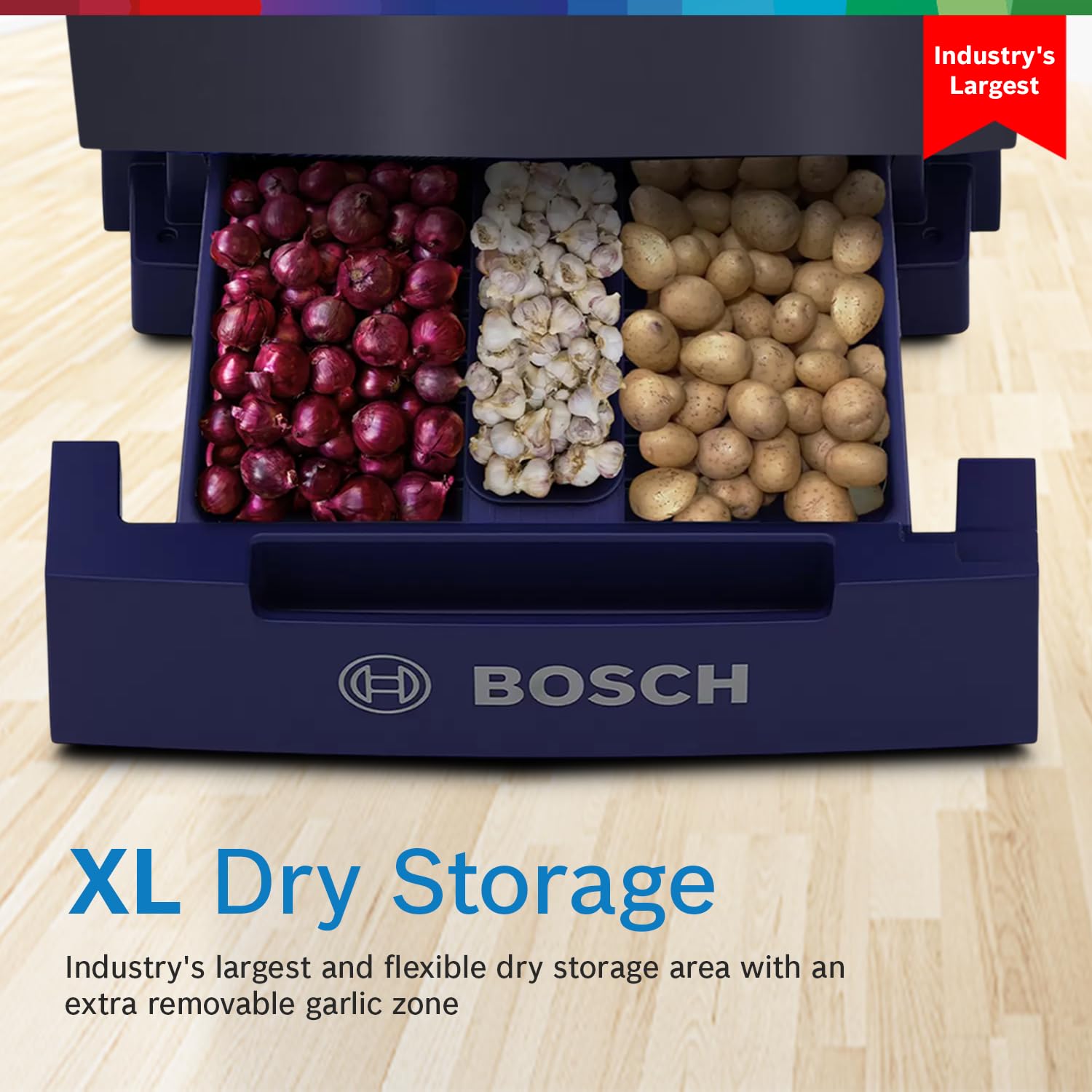 Bosch 226 L, 4 Star, Single Door Direct Cool Refrigerator with Pedestal Storage (CST22U14PI, 2.5X Faster Cooling, Cool Bottle Zone, 18 Hour Cooling Retention, Dark Lake)