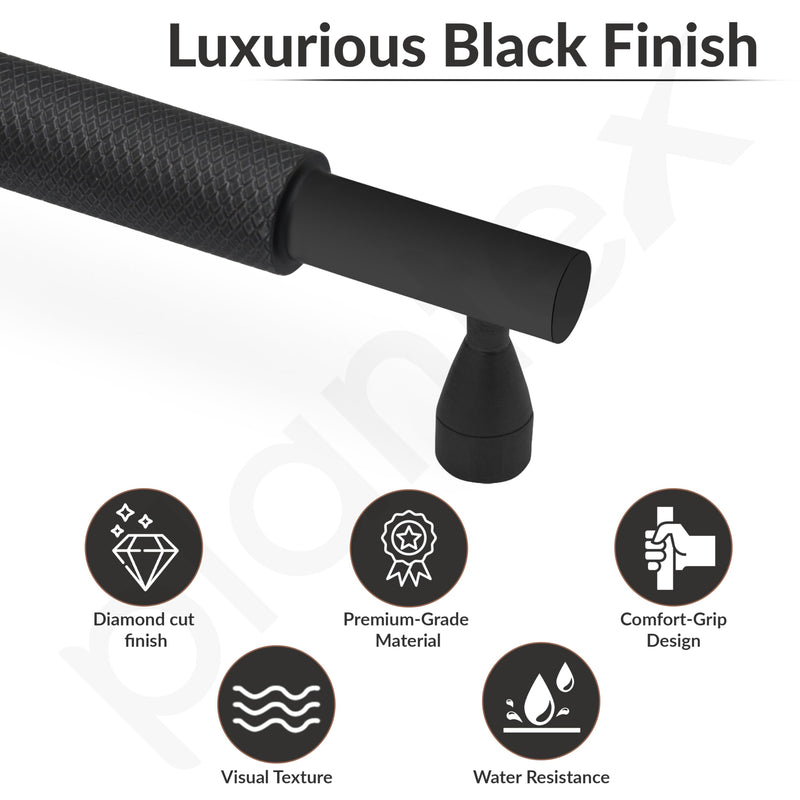 Plantex Cabinet Handle/Kitchen Cabinet Door Handle/Wardrobe/96 mm Cupboard Handle/Door Pull-Push Handle for Home/Office - Pack of 2 (Black) (Model APS-DTC-3910)-2