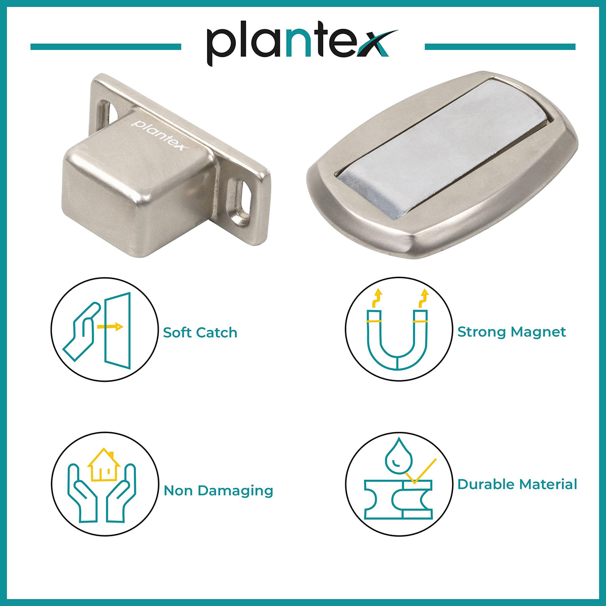 Plantex Door Stopper Magnetic/Door Holder Stopper/Floor Door Stoppers/Stops for Home/Hotel/Office (184 Satin)-2