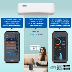 Blue Star 1 Ton 5 Star,New Star rated,Smart Inverter Split AC (Copper, Convertible 5 in 1 Cooling, DigiQ Hepta Sensor, Blue Fins, Self Diagnosis, IA512ZXUS, White)