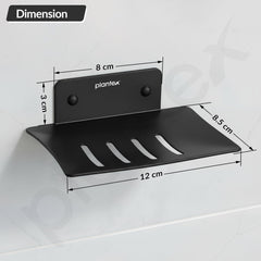 Plantex Stainless Steel Soap Holder for Bathroom/Wall Mounted Soap Holder/Soap Dish/Bathroom Accessories (Black)-4
