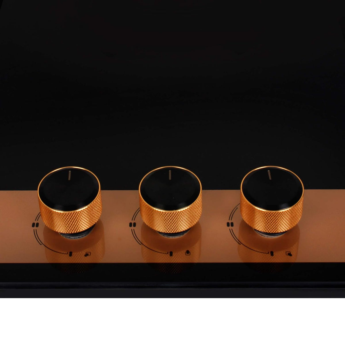Faber Hobtop Utopia HT903 CRS BR CI AI 3 Brass Burner Auto Ignition Glass Cooktop, Black