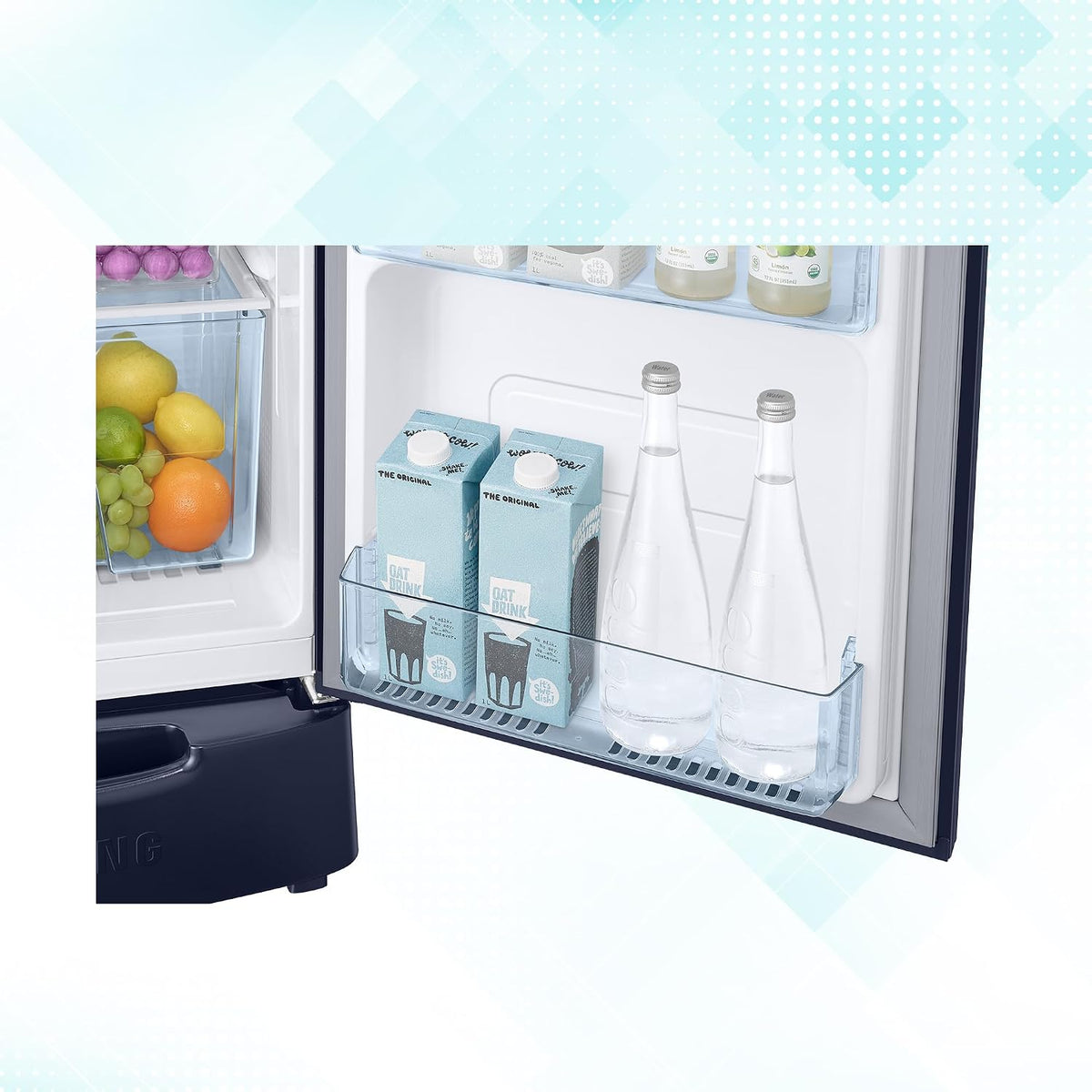 Samsung 183 L, 5 Star, Digital Inverter, Direct-Cool Single Door Refrigerator (RR20D2825UZ/NL, Midnight Blossom Blue, Base Stand Drawer)-5