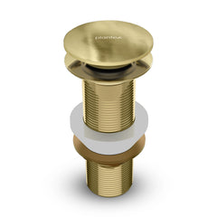Plantex Pure Brass Waste Coupling for Wash Basin/5 inch Drain Out let System Full Thread Sink Waste Coupling - Pack of 1 (Matt Gold)-1