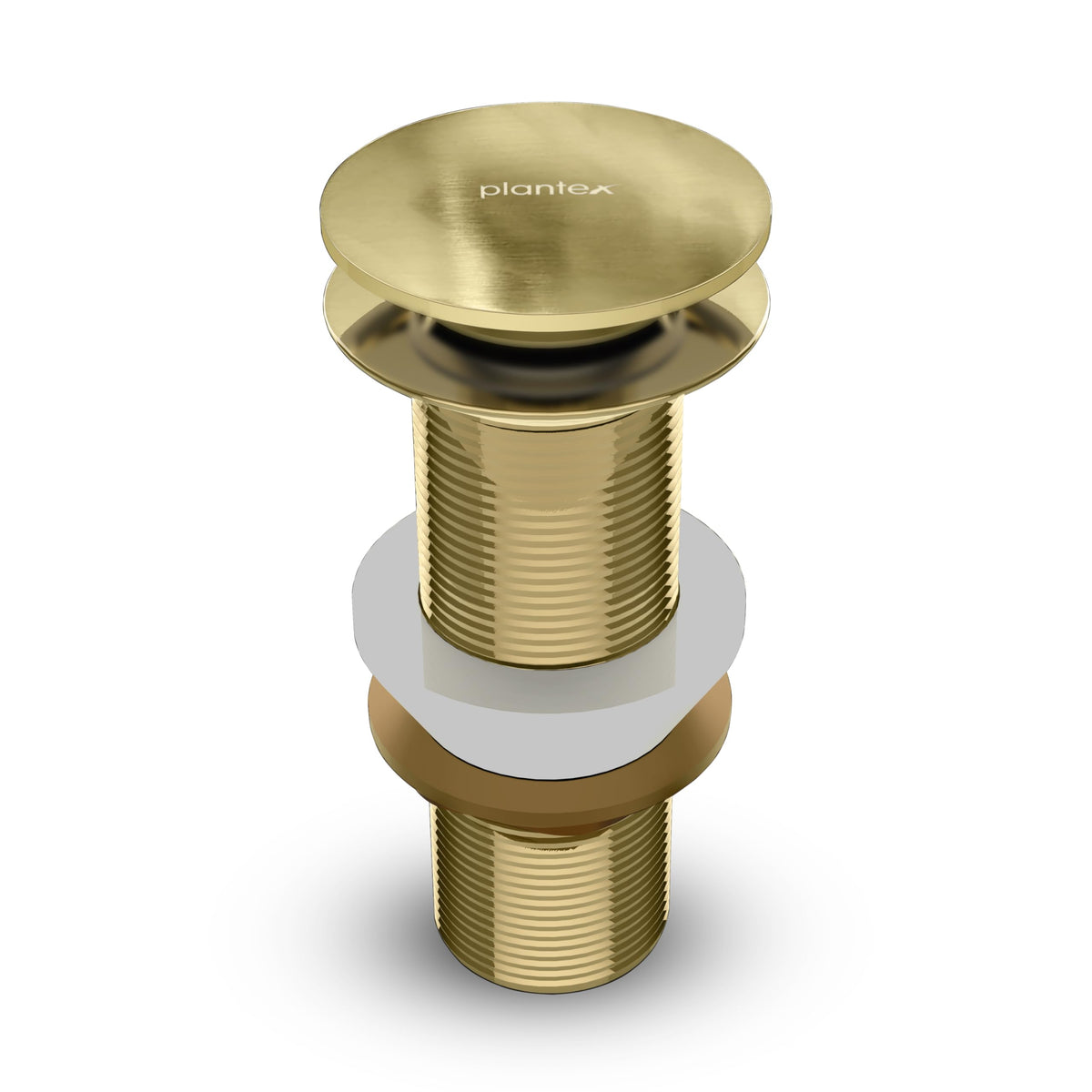 Plantex Pure Brass Waste Coupling for Wash Basin/5 inch Drain Out let System Full Thread Sink Waste Coupling - Pack of 1 (Matt Gold)