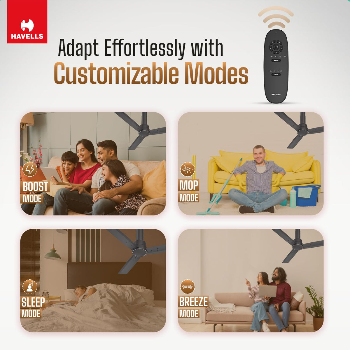 Havells Elio BLDC 1200 mm Ceiling Fan with Remote | 5 Star-4