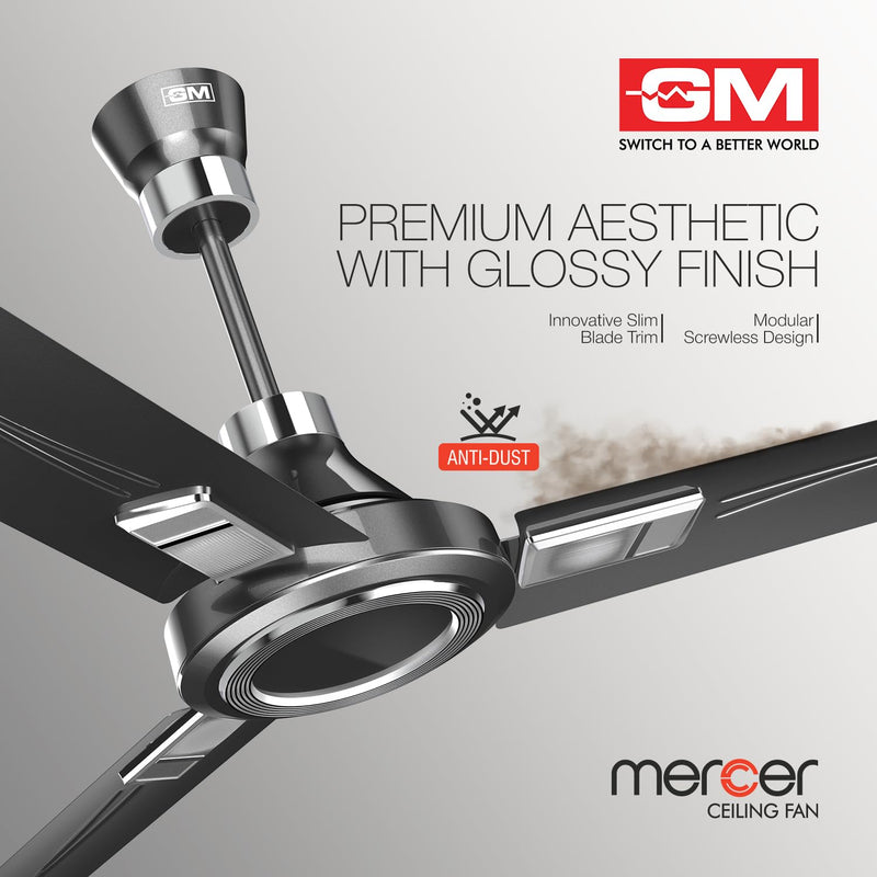 GM Mercer 1200 mm Ceiling Fan – Glorious Grey-5