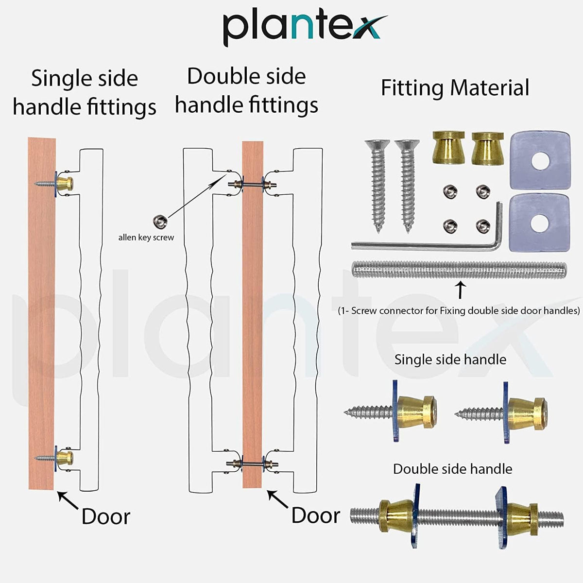 Plantex Door Handle/300mm Main Door Handle for Wooden Door/Pull-Push Handle for Main Door/Door Accessories - Pack of 1 (609, Black)-5