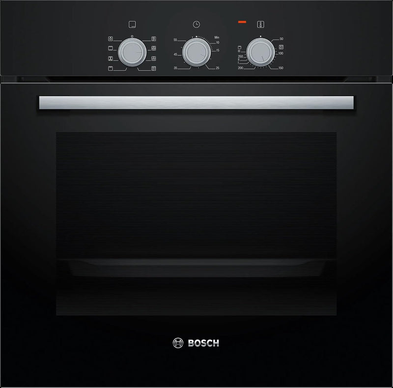 Bosch 66 L Series 2 built-in oven with 3D hot air 60 x 60 cm (HBF031BA0I, Black)