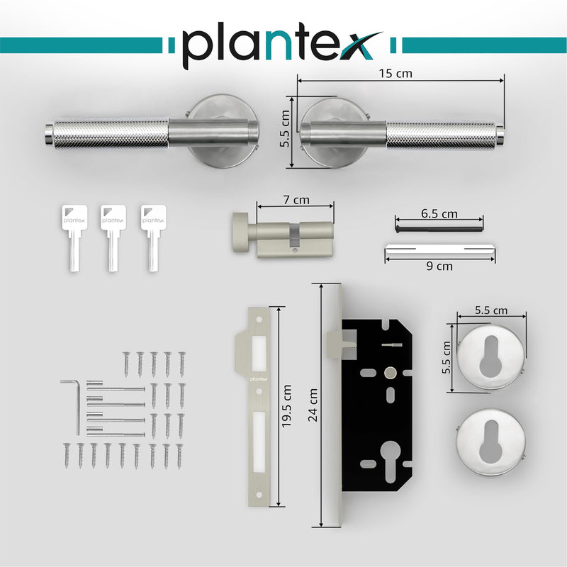 Plantex Main Door Lock/Stainless Steel Mortise Door Lock for Bedroom/Home/Office/Hotel/Mortise Locks with 3 Keys - (Satin)-3