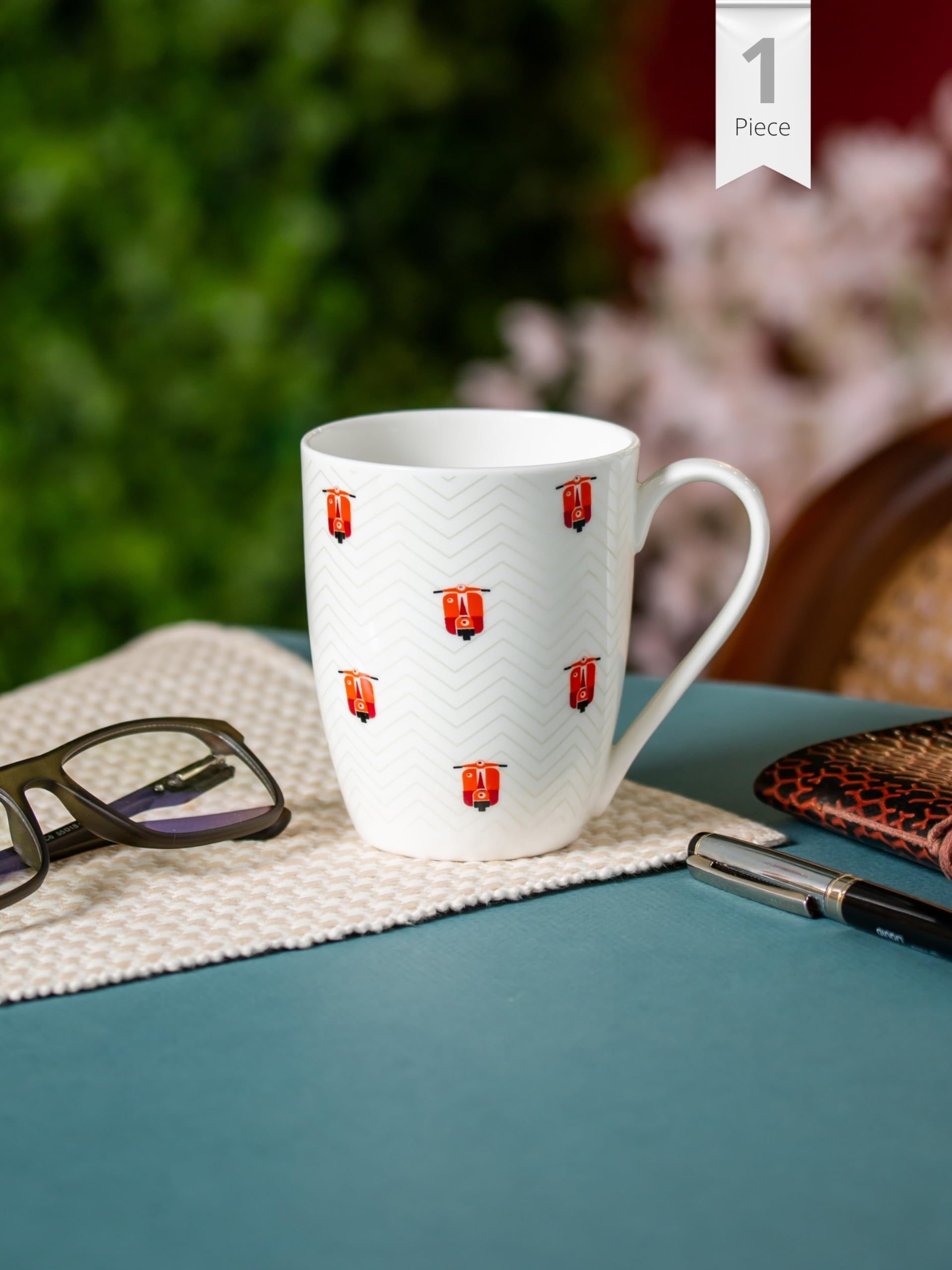 Clay Craft Fine Ceramic Printed Milk/Coffee Mug 1 Piece -300 ml (Think Outside The Box)