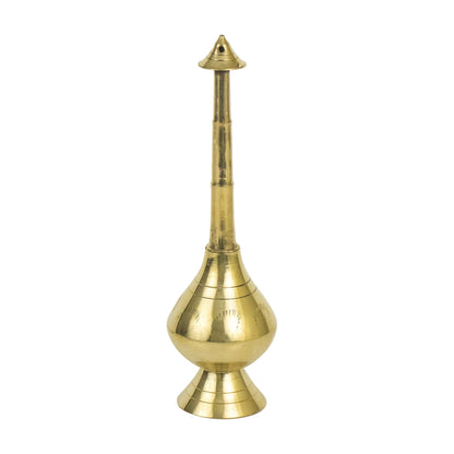 Brass Sprinkler Bottle for Holy Water, Gangajal and Perfume Gulab Pash Rose Water Paneer Sombu – (large, 11 Inch)