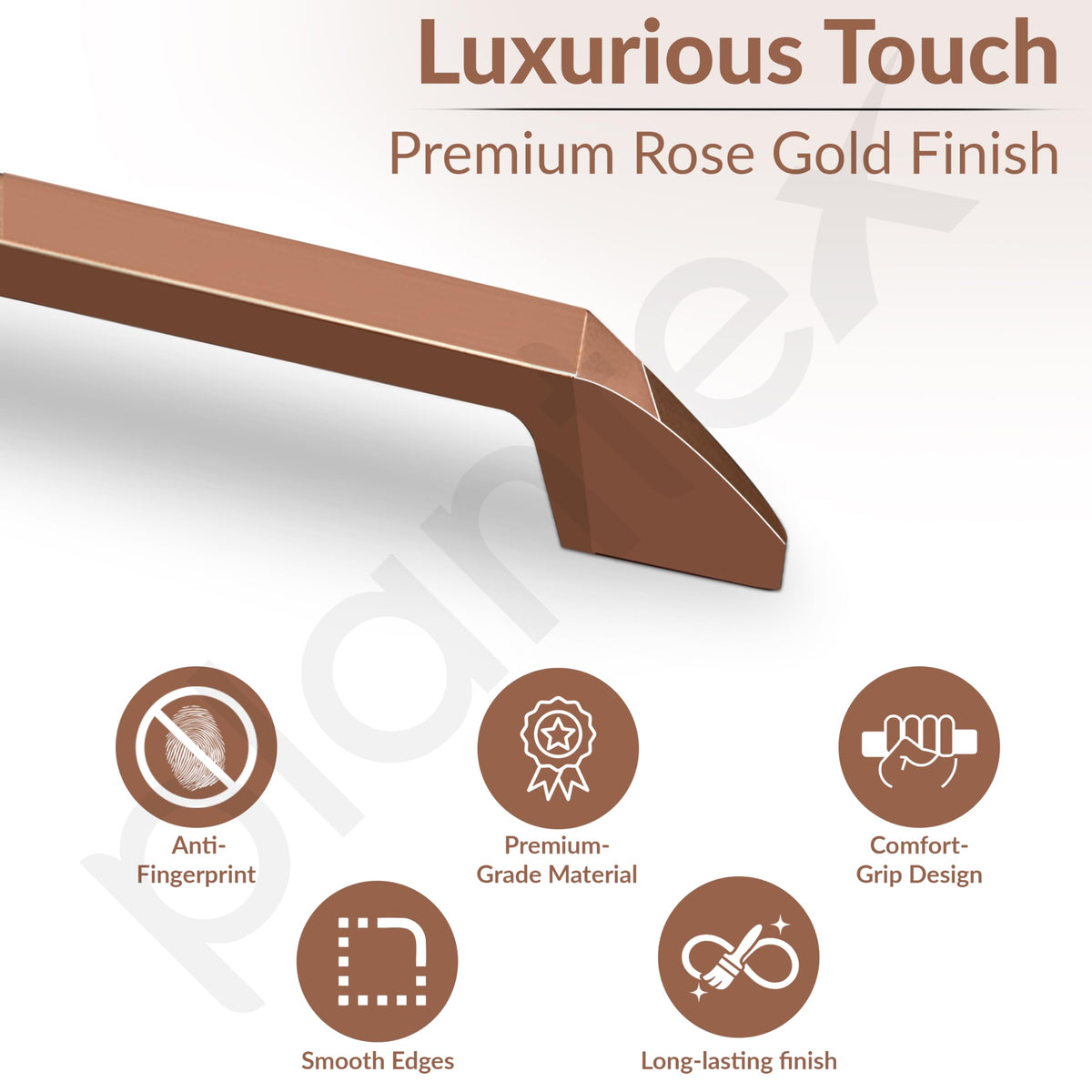 Plantex Cabinet Handle/Kitchen Cabinet Door Handle/Wardrobe/160 mm Cupboard Handle/Door Pull-Push Handle for Home/Office - Pack of 2 (Rose Gold) (Model APS-DTC-3780)-2
