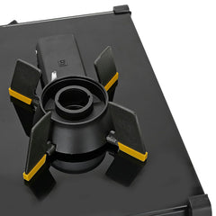 Faber Liftable Burners Freestanding Cooktop|Genius 753 Ai Bk|75Cm Width|Brass Burners|Manual Ignition|Abs Knobs|Pan Supp
