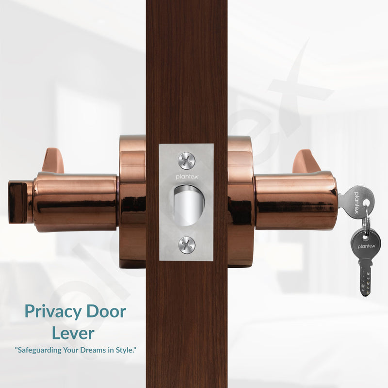 Plantex Premium Door Lock for Home/Mortise Lock for Door/Main Door Lock with 3 Key - (Rose Gold)-6