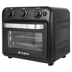 Faber 20 liter 1500 Watts Air Fryer Oven|Fry, Bake, Roast, Toast, Defrost, Grill, Reheat & Broil|85% Less Oil|Temperature & Timer Control, Preset Cooking Options, Convection Function, Auto-Off|(Black)