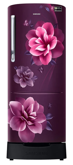 Samsung 223L 3 Star Inverter Direct-Cool Single Door Refrigerator Appliance (RR24C2823CR/NL,Camellia Purple) Base Stand Drawer-1