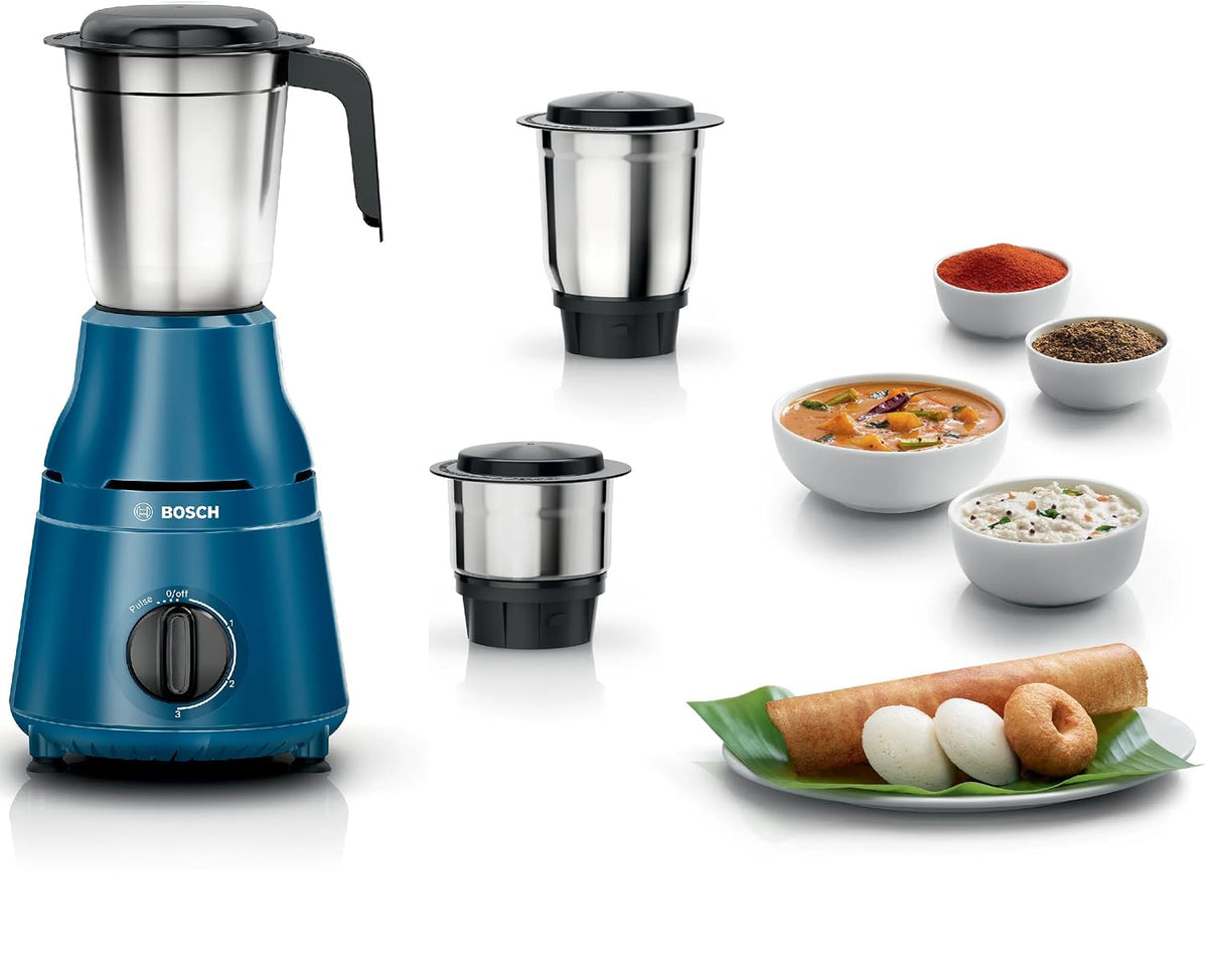 Bosch TrueMixx 500 Watt 3 Jars Mixer Grinder | 5Year Motor Warranty |18000 RPM Heavy Duty Motor | High Grade Nylon coupl