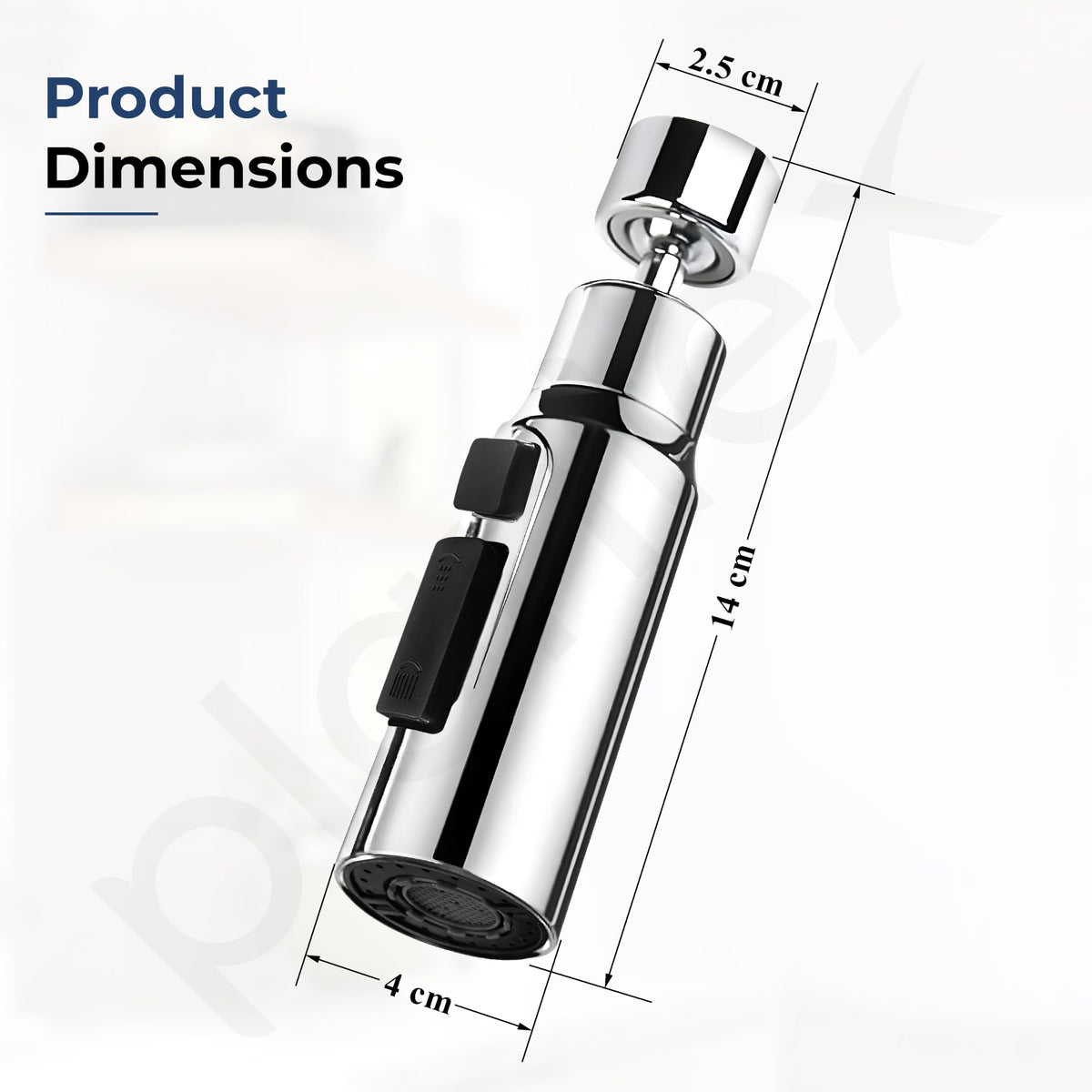 Plantex Tap Extension for Kitchen Sink/360° Swivel Kitchen Sink Faucet Aerator/3 Anti-Splash Modes Sprayer/Upto 70% Water Saving - Pack of 1 (Chrome)-2