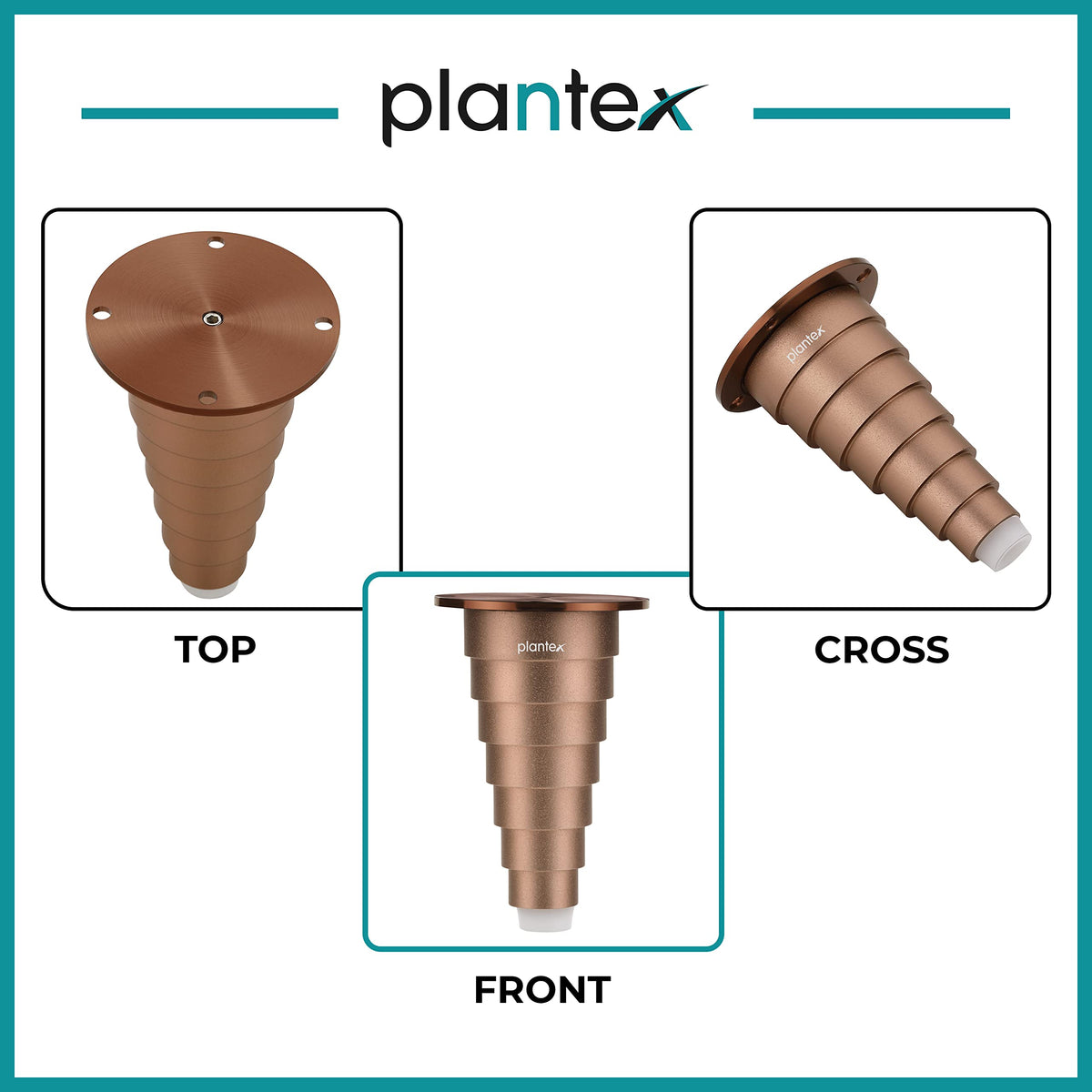Plantex Heavy Duty Round 4 inch Spare Sofa Legs for Bed Furniture/Sofa Legs for Furniture Fitting/Table Legs/Sofa Leg Set of 2 pcs (Rose Gold) (Model APS-DTS-66)-5