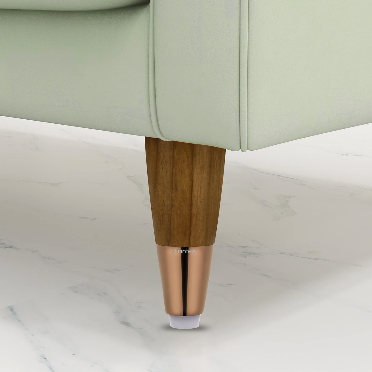 Plantex 4 Inch Sofa Legs for Bed Furniture/Sofa Legs for Table/Sofa Support Legs with Rubber Grip (Rose Gold, 6 Pcs)-6