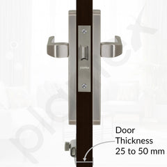 Plantex Heavy Duty Bathroom Door Lock/Mortise Handle Lock/8inch Keyless Plate Handle Set for Home/Bathroom/Store Room/Balcony/Office with Baby Latch (8132- Matt)-3