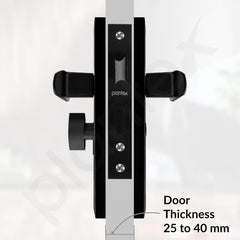 Plantex Heavy-Duty Door Lock Set - Main Door Lock Handle Set/Mortise Lock with 3 Keys, Brass Lock Body & Cylinder (8127 - Z Black & DC Black)-5