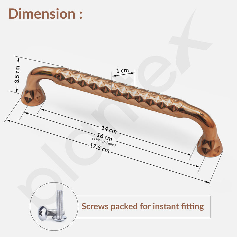 Plantex Cabinet Handle/160mm Handle for Cabinet/Wardrobe Handle/Door Pull-Push Handle for Home/Office - Pack of 1 (Rose Gold) (Model APS-DTC-3710)-3
