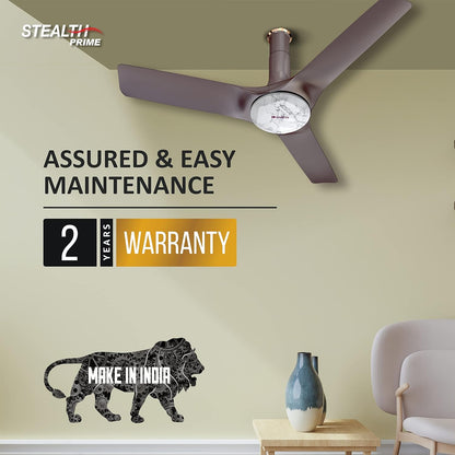 Havells 1200Mm Stealth Prime Bldc Motor Ceiling Fan|Most Silent&Premium, 5 Stars With Rf Remote, 100% Copper|Upto 55% Energy Saving, Timer, Memory Backup|(Pack Of 1, Marbel Dusk)