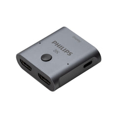 Philips 2 Device HDMI 2.1 Switch Splitter [8K@60Hz 4K@120Hz] Dolby Atmos, HD Dolby 7.1 Surround Sound (SWV9173GR/37)