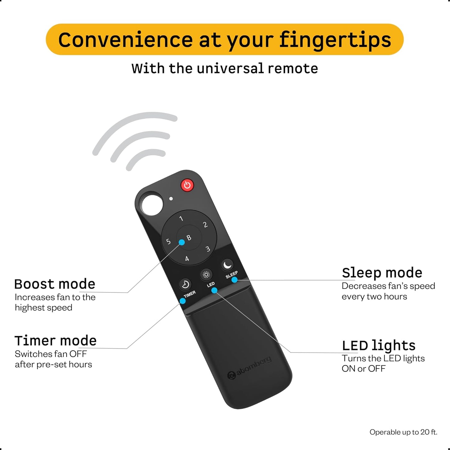 atomberg Ikano 1200mm BLDC Ceiling Fan with Remote | BEE 5 star | High Air Delivery | LED Speed Indicator | Low Noise | Timeless Design with Power Saving | 3 Year Warranty | (Pebble Grey)