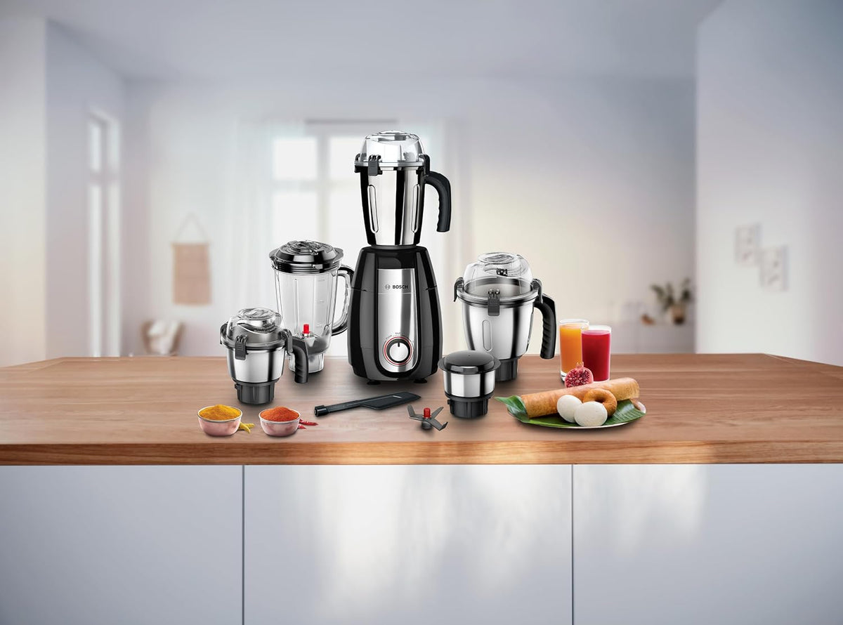 Bosch TrueMixx Pro 1000 Watt 5 Jar Mixer Grinder | Black (MGM8856BIN)