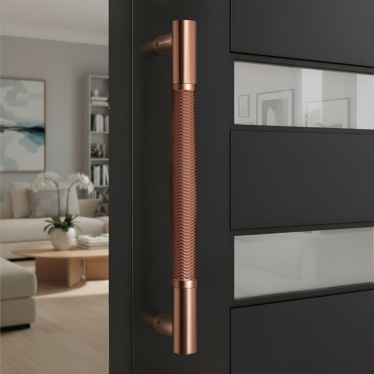 Plantex Main Door Handle/Stainless Steel & Aluminium Door Handle/450mm Pull-Push Handle for Home/Office/Hotel - Pack of 1 (DTMD-411, Rose Gold)-1