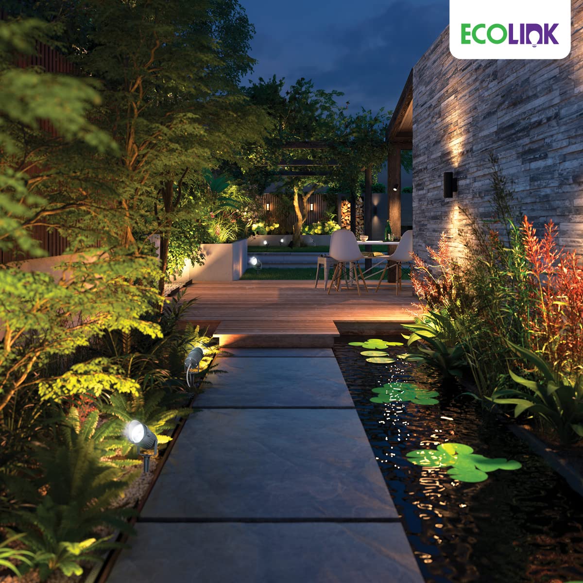 Philips EcoLink 7-Watt Garden Spike 3000K IP65 (Pack of 1), White, Standard