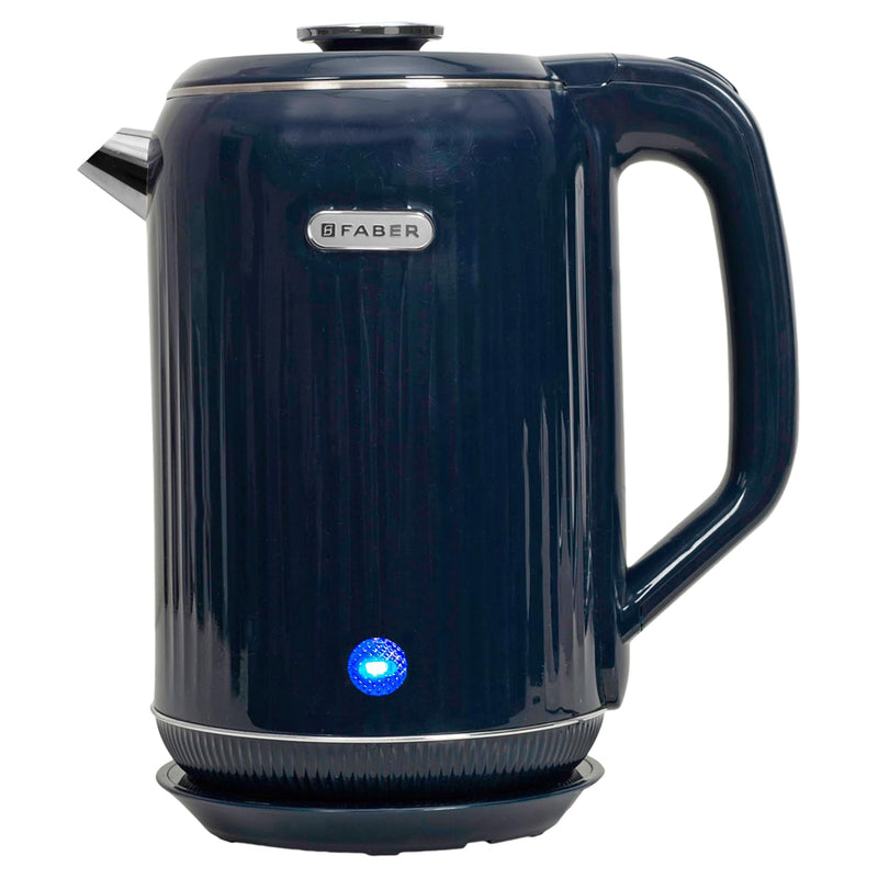 Faber Electric Water Kettle| 1.8L| 1500W| 3X Protection - Auto Off, Dry Boil, Overheating| Double Layered Cool Touch Out