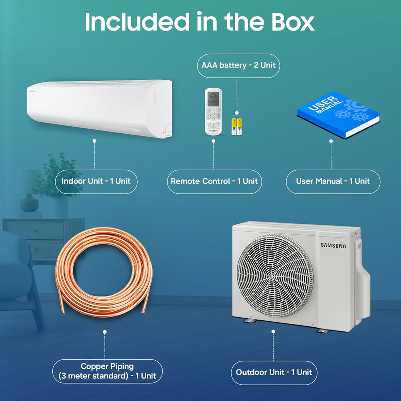 Samsung 1 Ton 5 Star,New Star rated Bespoke AI Inverter Smart Split AC (WiFi, Energy Saving, Voice Control, Powerful Cooling, Copper, Digital Inverter, 4 Way swing,5 Step Convertible,AR50H12D1ZHNNA)